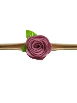 1.5" Fuchsia Felt flower Rose Headband