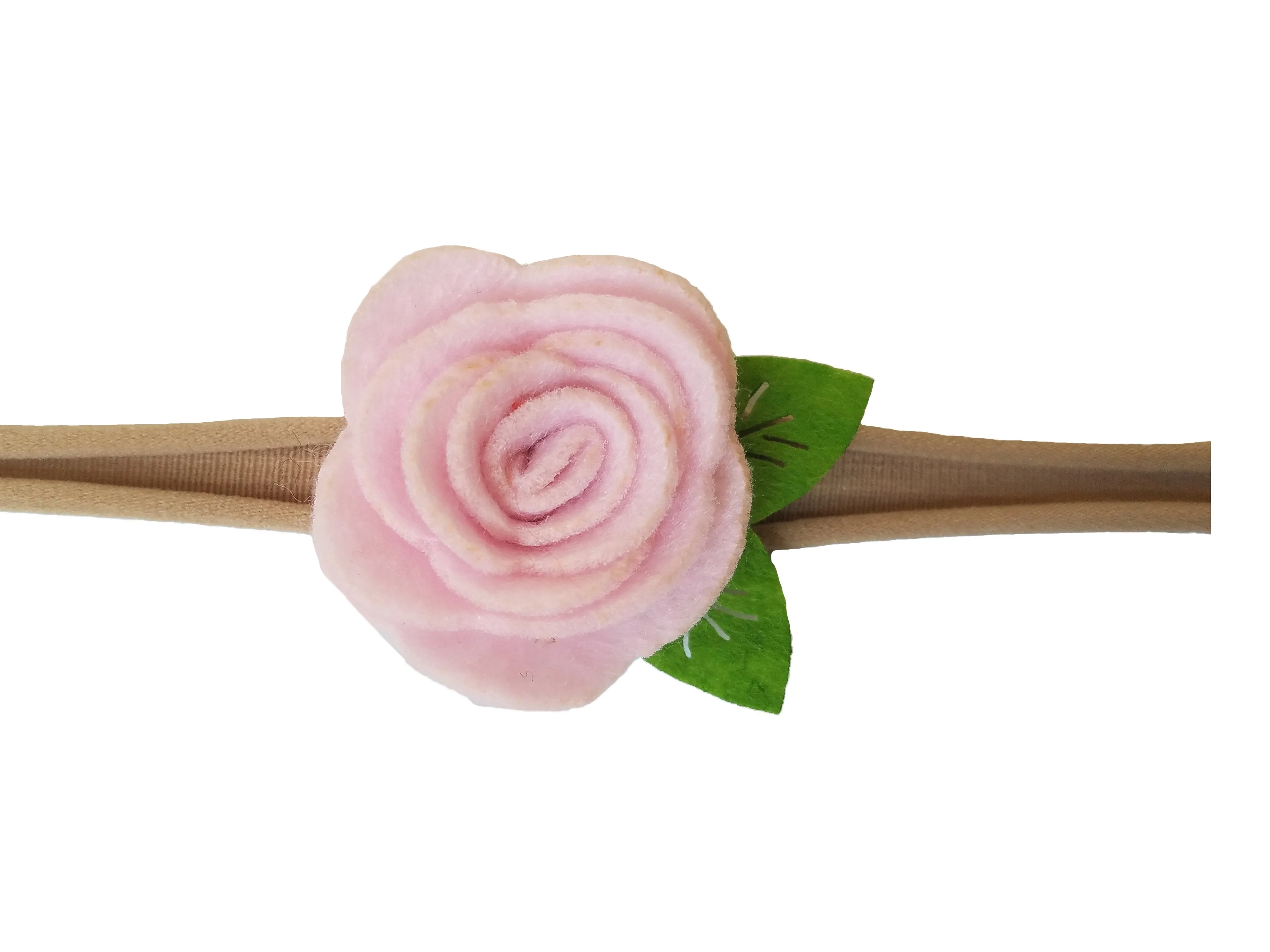 1.5" Fuchsia Felt flower Rose Headband