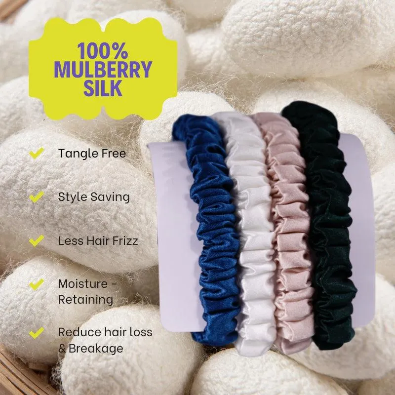 4 Pack Mini Silk Scrunchies - Advanced - dropshipping