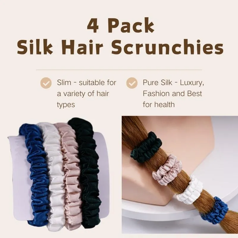 4 Pack Mini Silk Scrunchies - Advanced - dropshipping