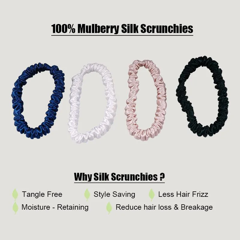 4 Pack Mini Silk Scrunchies - Advanced - dropshipping