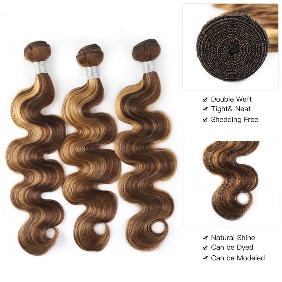 4/27 body wave bundles human hair (AH5069)