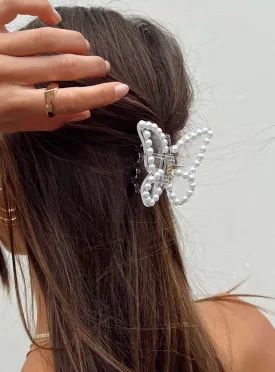 Aggie Hair Clip Pearl