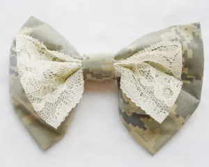 Air Force ABU Camo Hair Bow