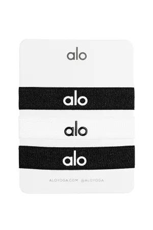 Alo Hair Tie - Black/White