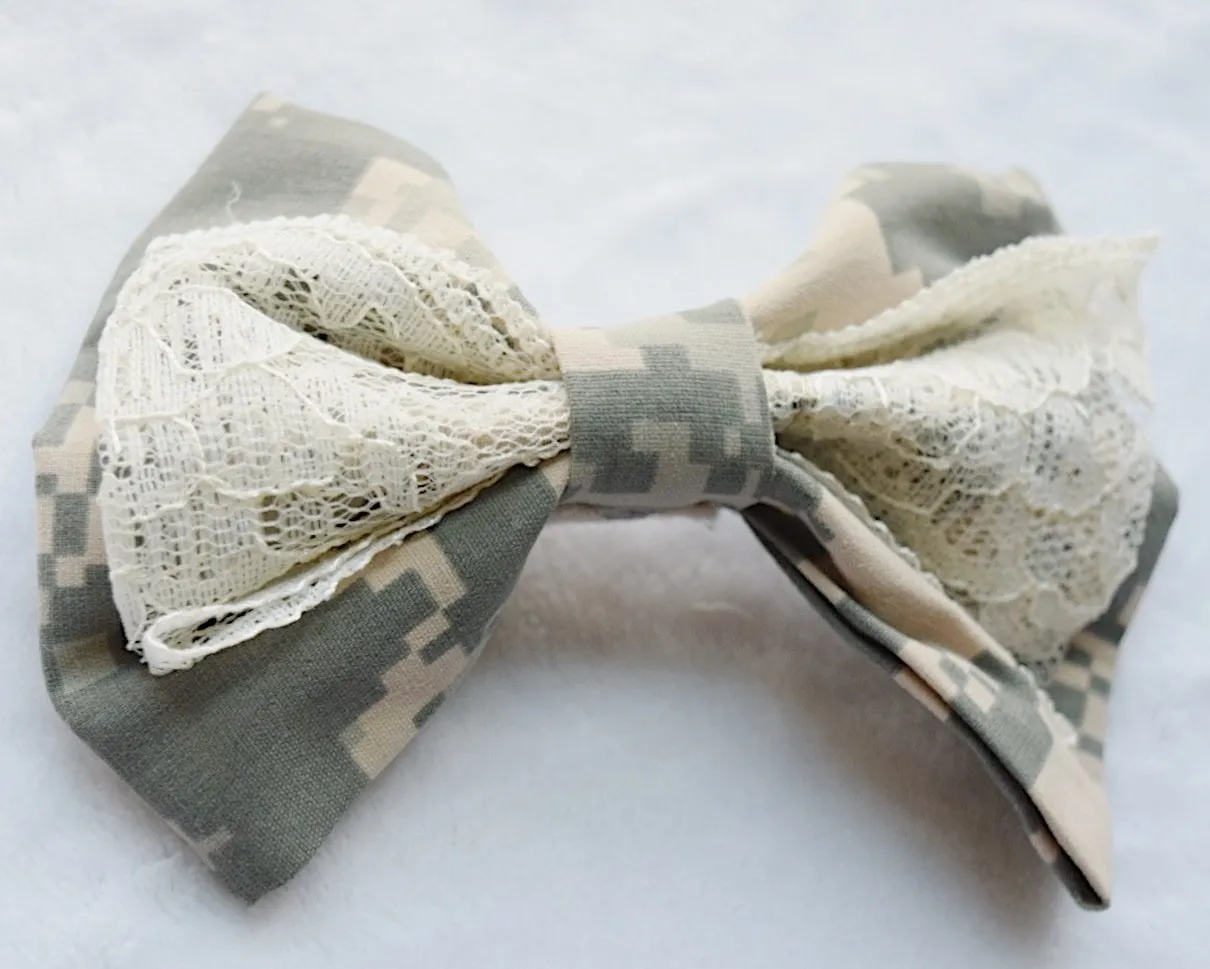 Army ACU Camo Hair Bow