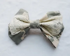 Army ACU Camo Hair Bow