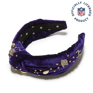 BALTIMORE RAVENS LELE SADOUGHI X NFL PURPLE EMBELLISHED KNOTTED HEADBAND