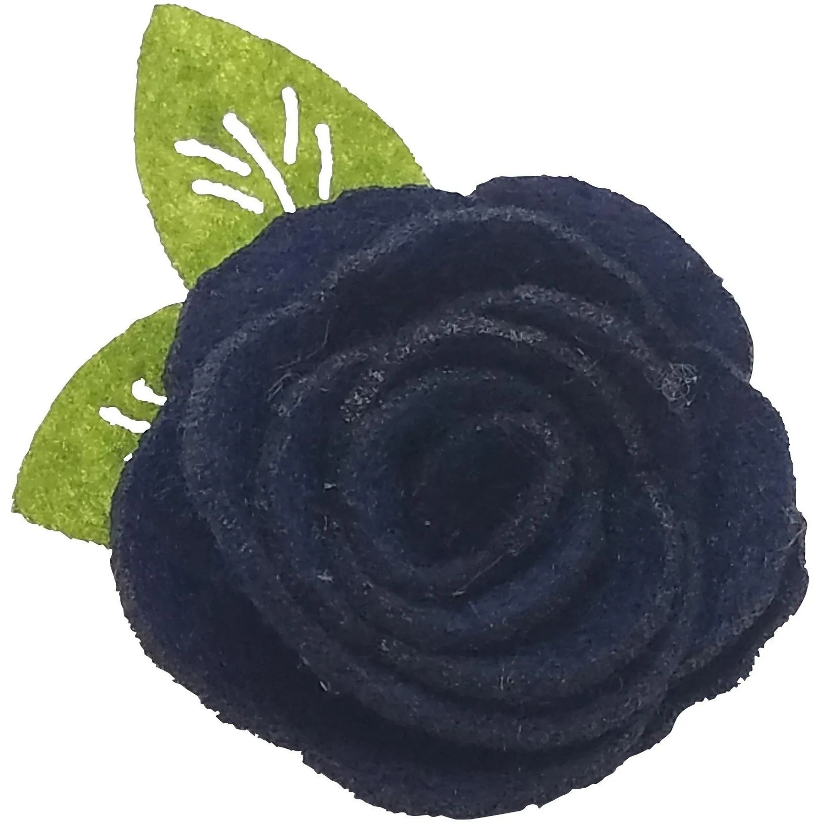 Beige/Brown 1.5" Felt Flower Rose Clip