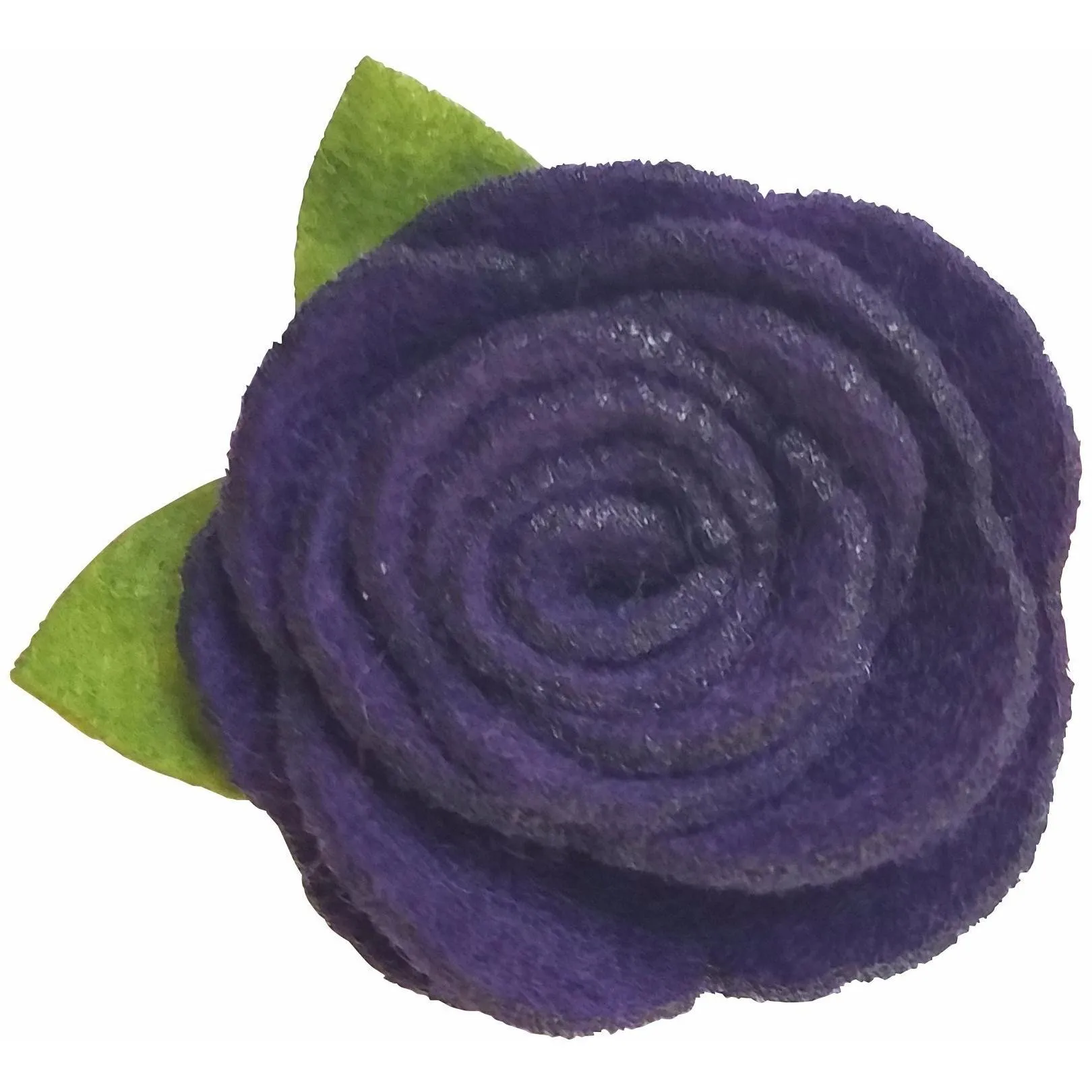 Beige/Brown 1.5" Felt Flower Rose Clip