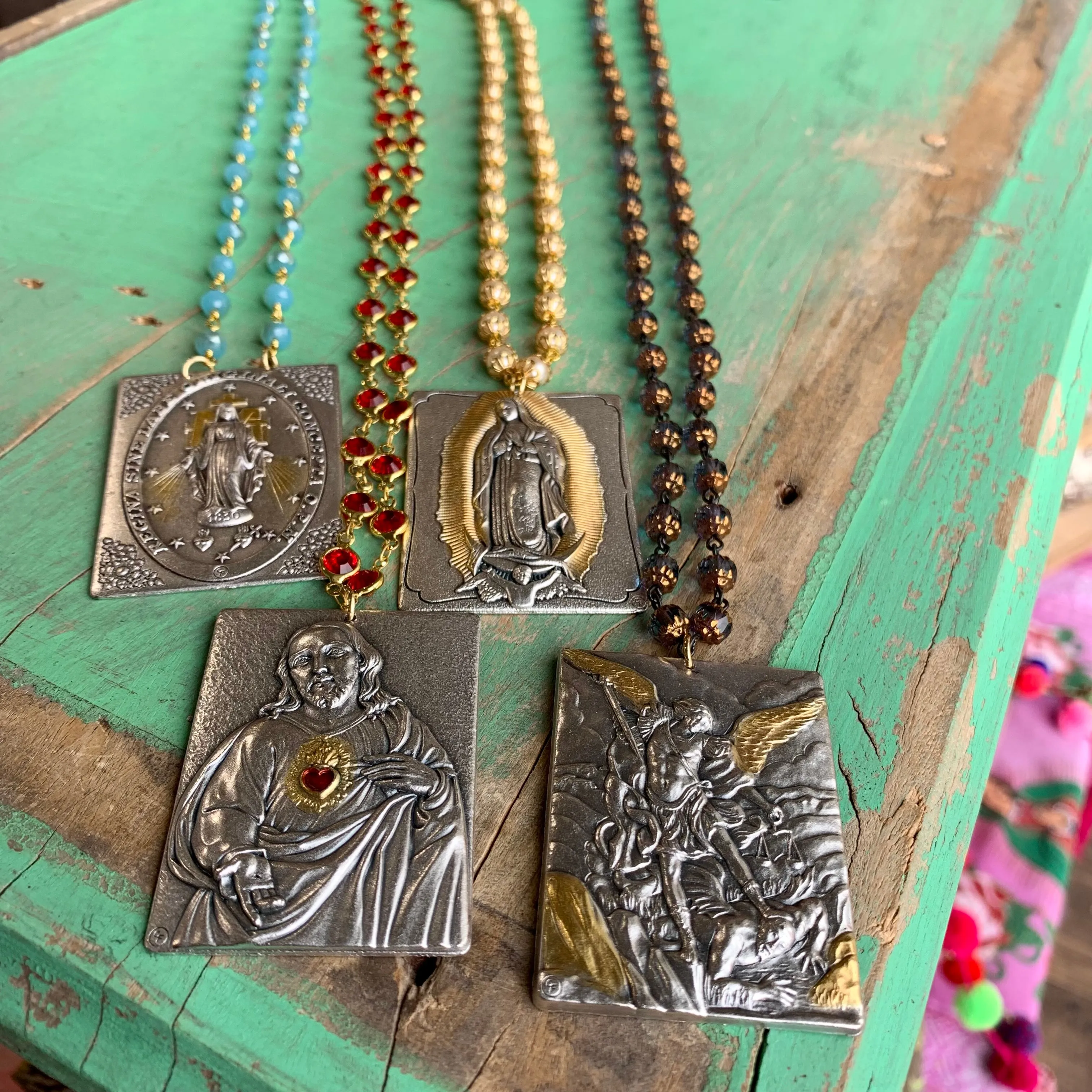 Big Italian Scapular Inspired Necklaces