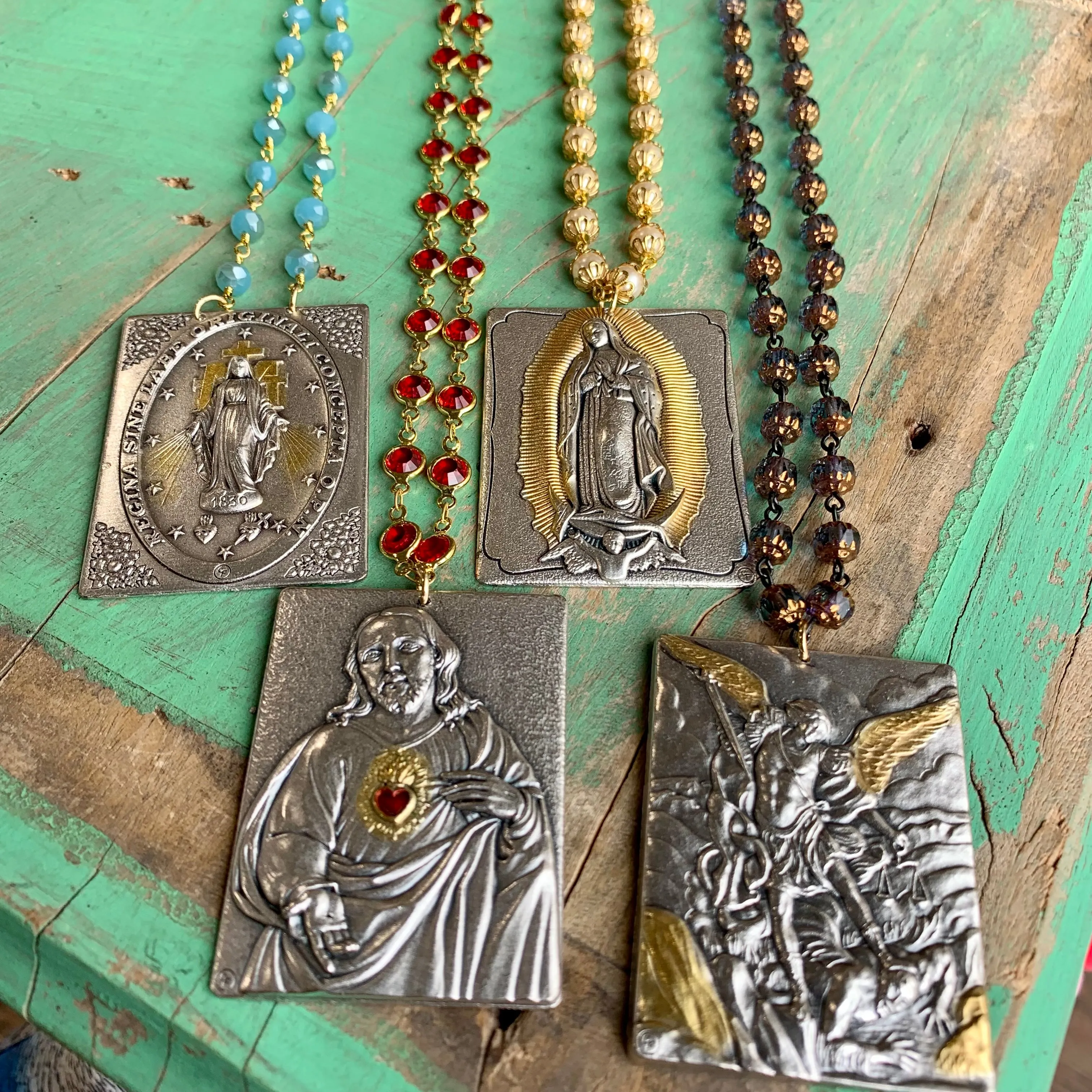 Big Italian Scapular Inspired Necklaces