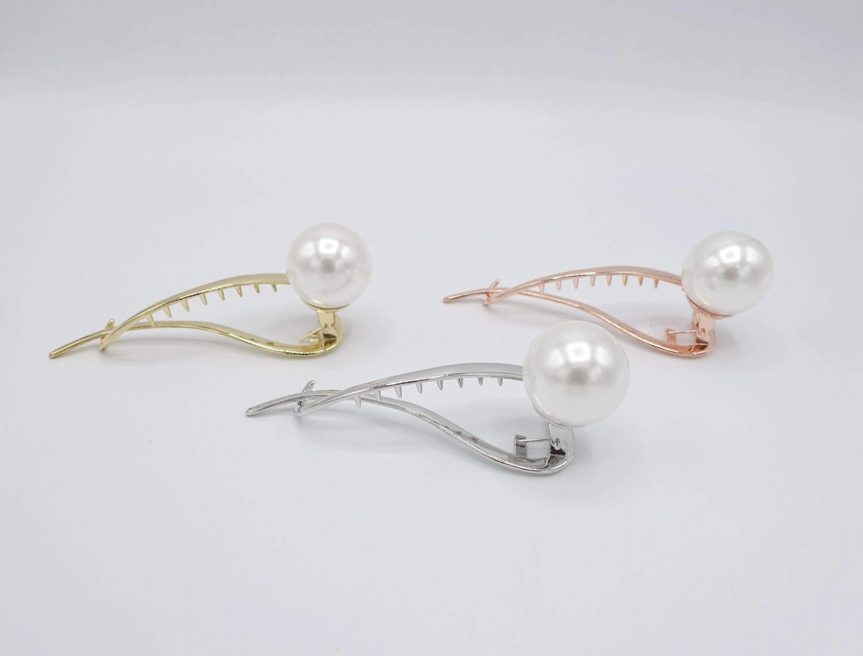 big pearl ball beak clip for women