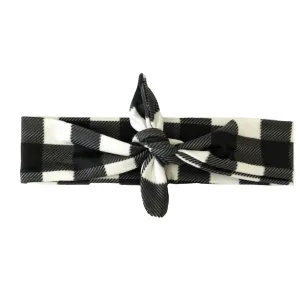 Black Buffalo Plaid Knotted