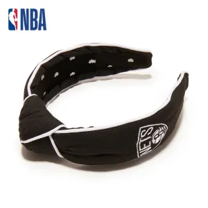 BROOKLYN NETS LELE SADOUGHI / NBA JET EMBROIDERED KNOTTED HEADBAND