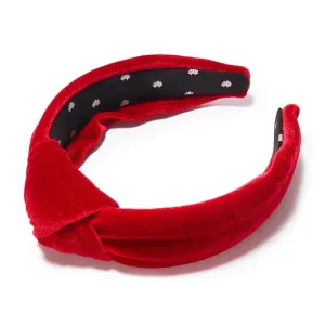 CHERRY RED VELVET HEADBAND