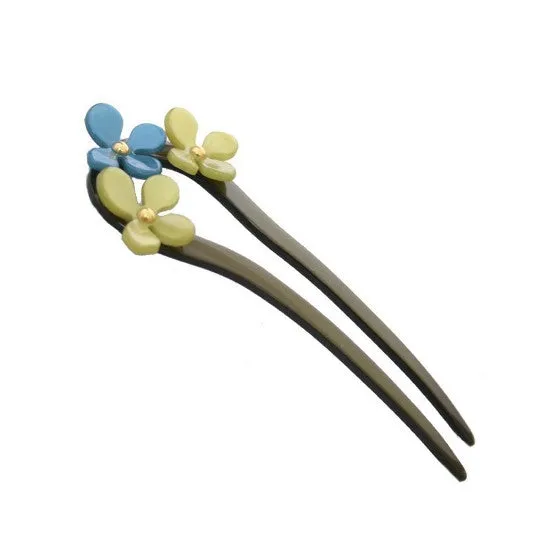 Chignon Hair Pin with Handmade Flowers