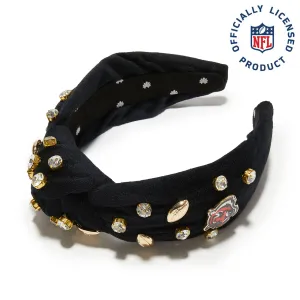 CINCINNATI BENGALS LELE SADOUGHI X NFL JET EMBELLISHED KNOTTED HEADBAND