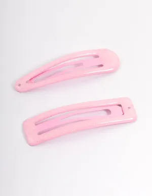 Coated Pink Mixed Bubble Snap Clip Pack