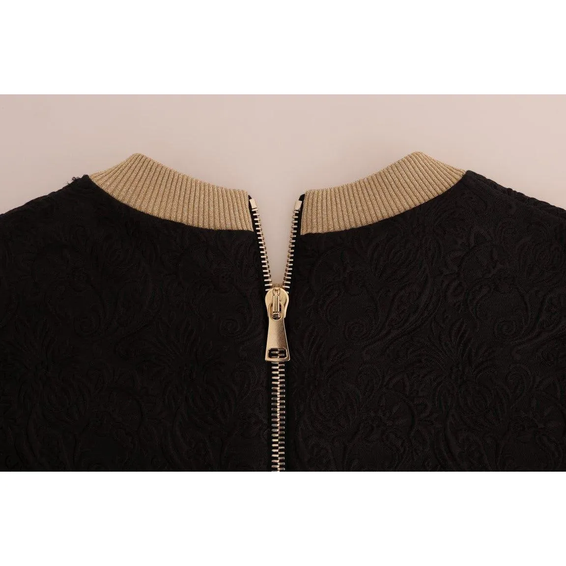 Dolce & Gabbana Enchanted Sequined Black Brocade Sweater