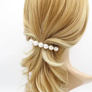 donuts pearl embellished french barrette women hair accessory