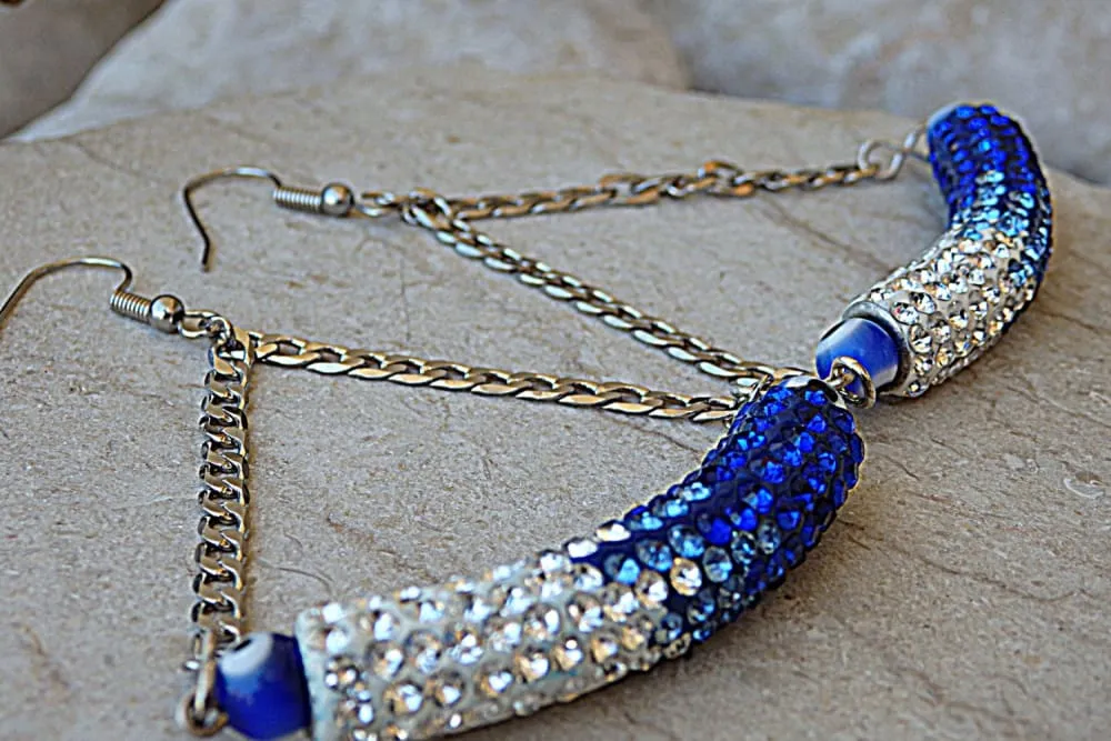 Evil eye drop earrings