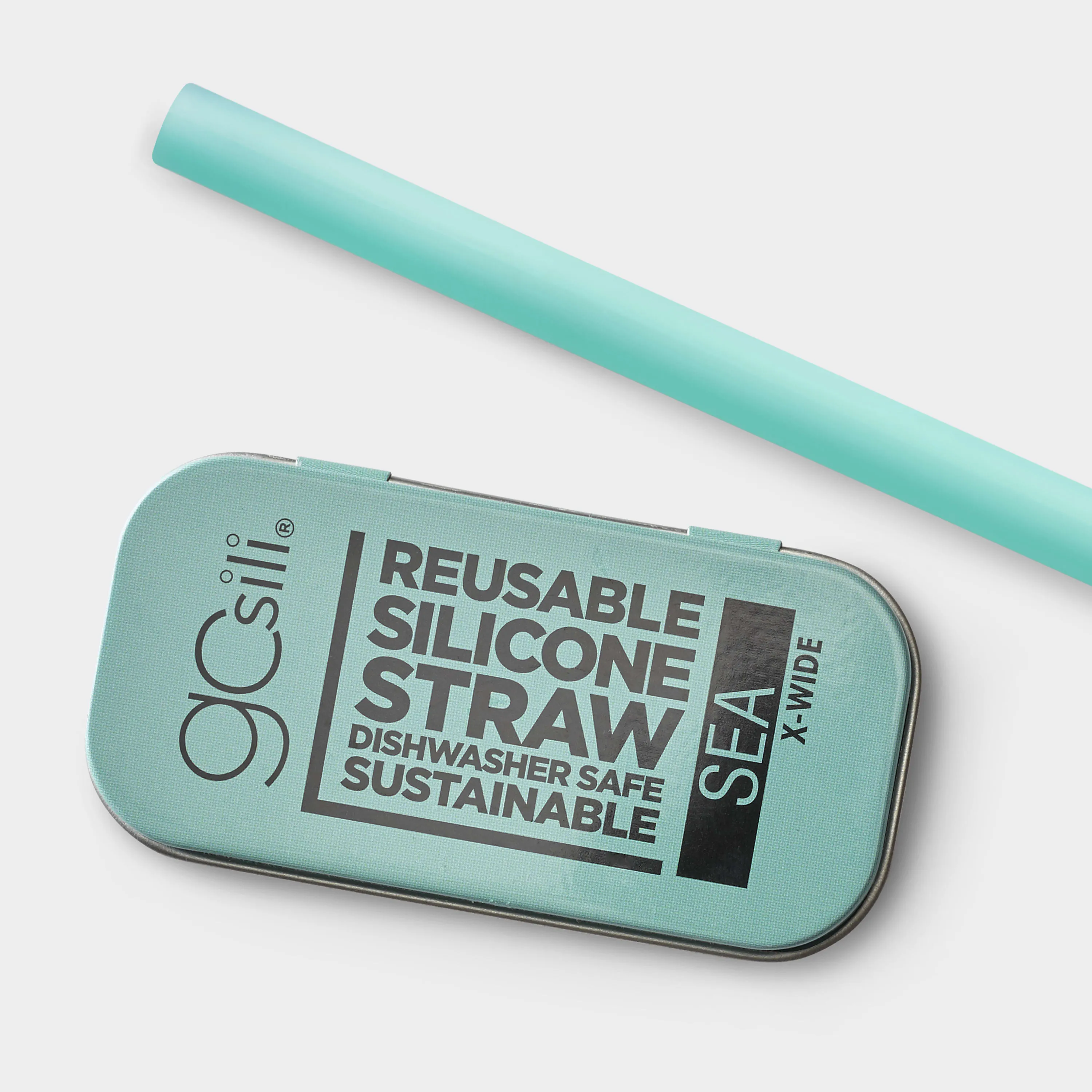 Extra-Wide Reusable Silicone Straw and Travel Case