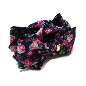 flower print floral hair bow claw women pretty bow hair clamp