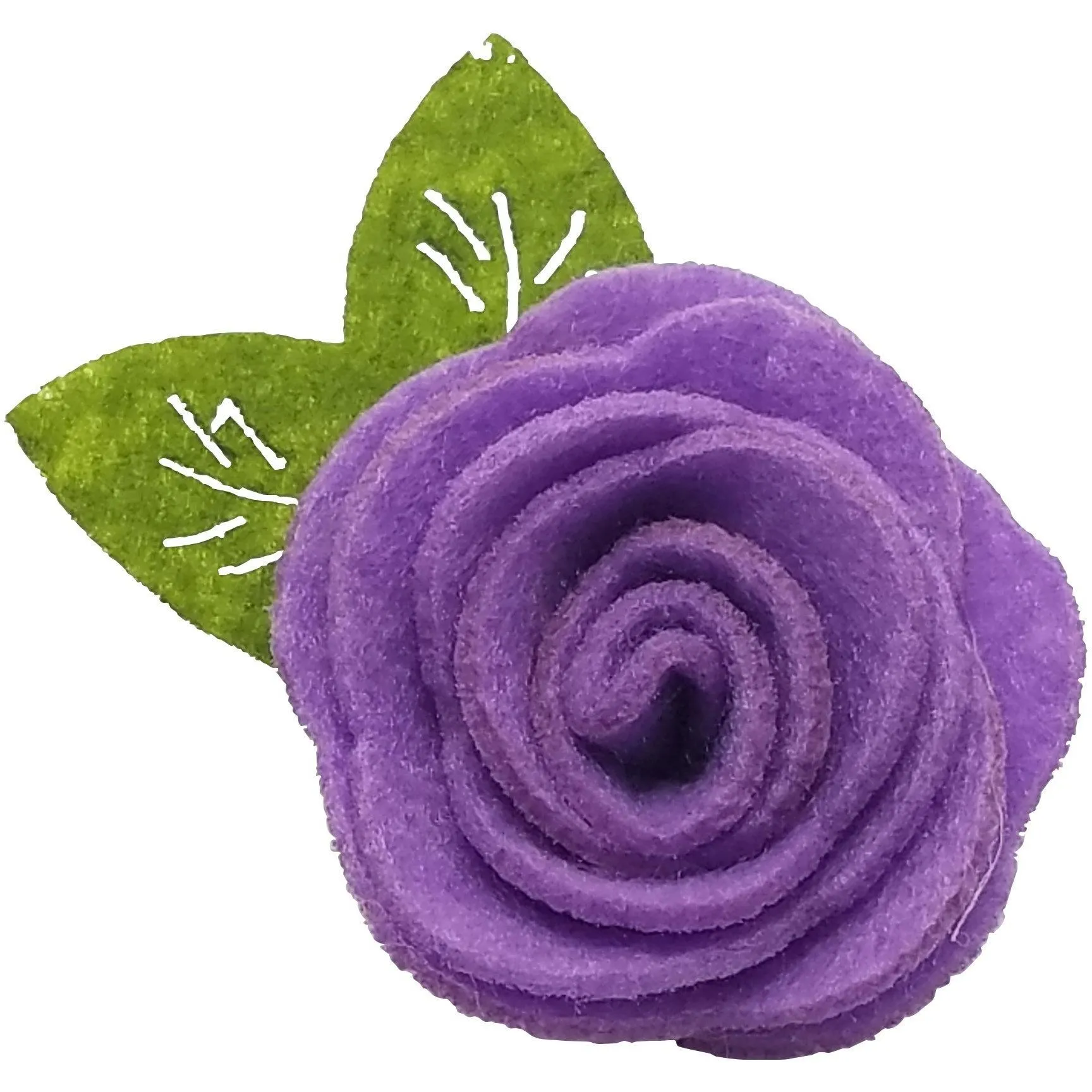 Fuchsia 1.5" Felt Flower Rose Clip