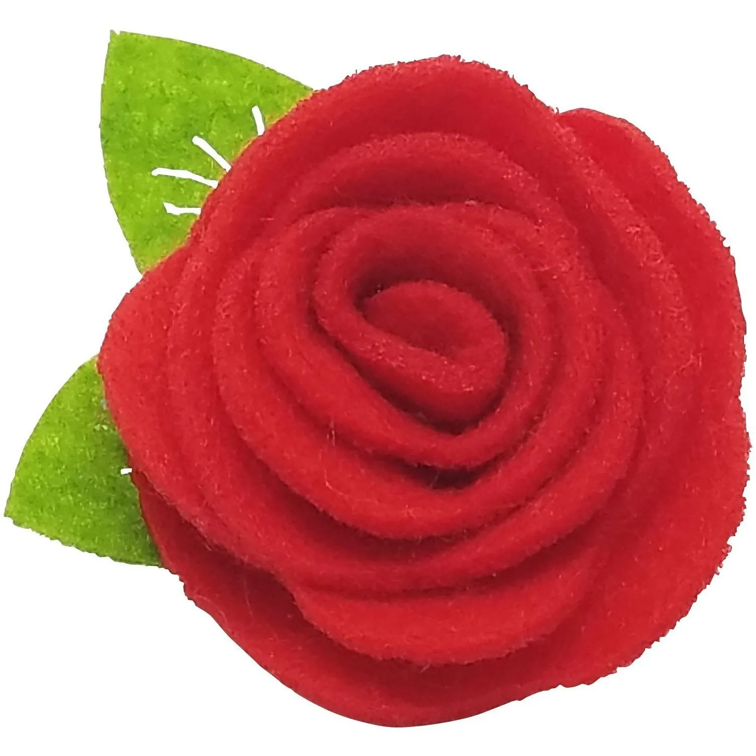 Fuchsia 1.5" Felt Flower Rose Clip