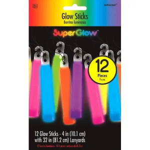 Glow 4in Sticks - Multi Color 12ct