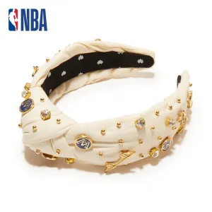 GOLDEN STATE WARRIORS LELE SADOUGHI / NBA IVORY EMBELLISHED KNOTTED HEADBAND