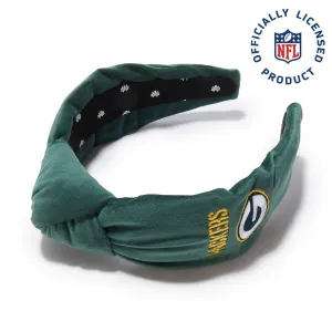 GREEN BAY PACKERS LELE SADOUGHI X NFL GREEN EMBROIDERED KNOTTED HEADBAND