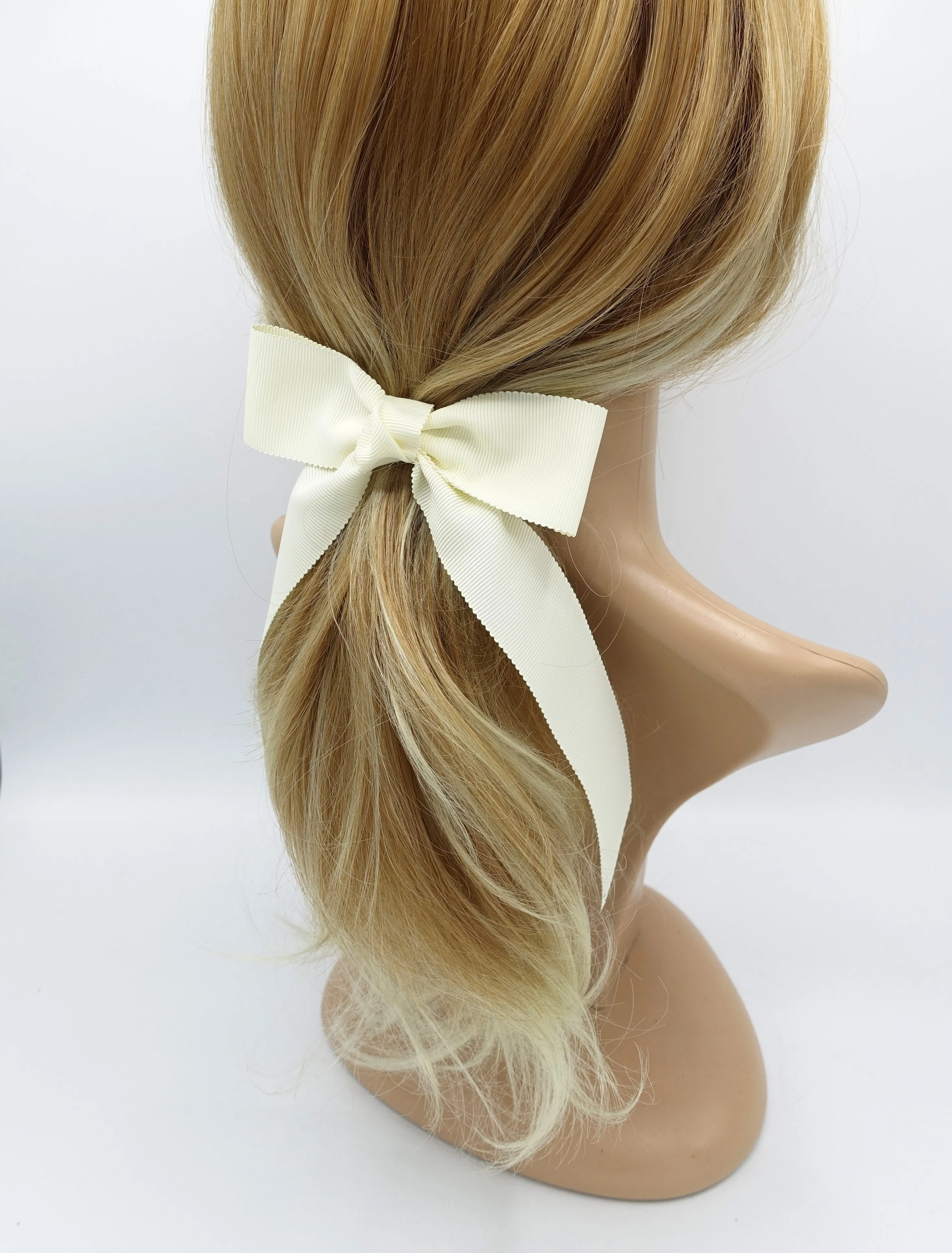 grosgrain tail hair bow basic style hair accessory for women