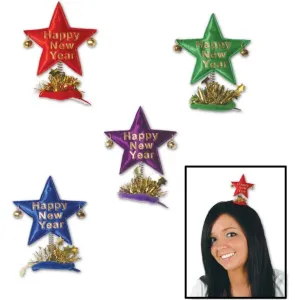 Happy New Year Star Hair Clips