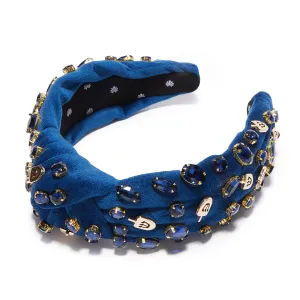 INDIGO CRYSTAL DREIDEL KNOTTED HEADBAND