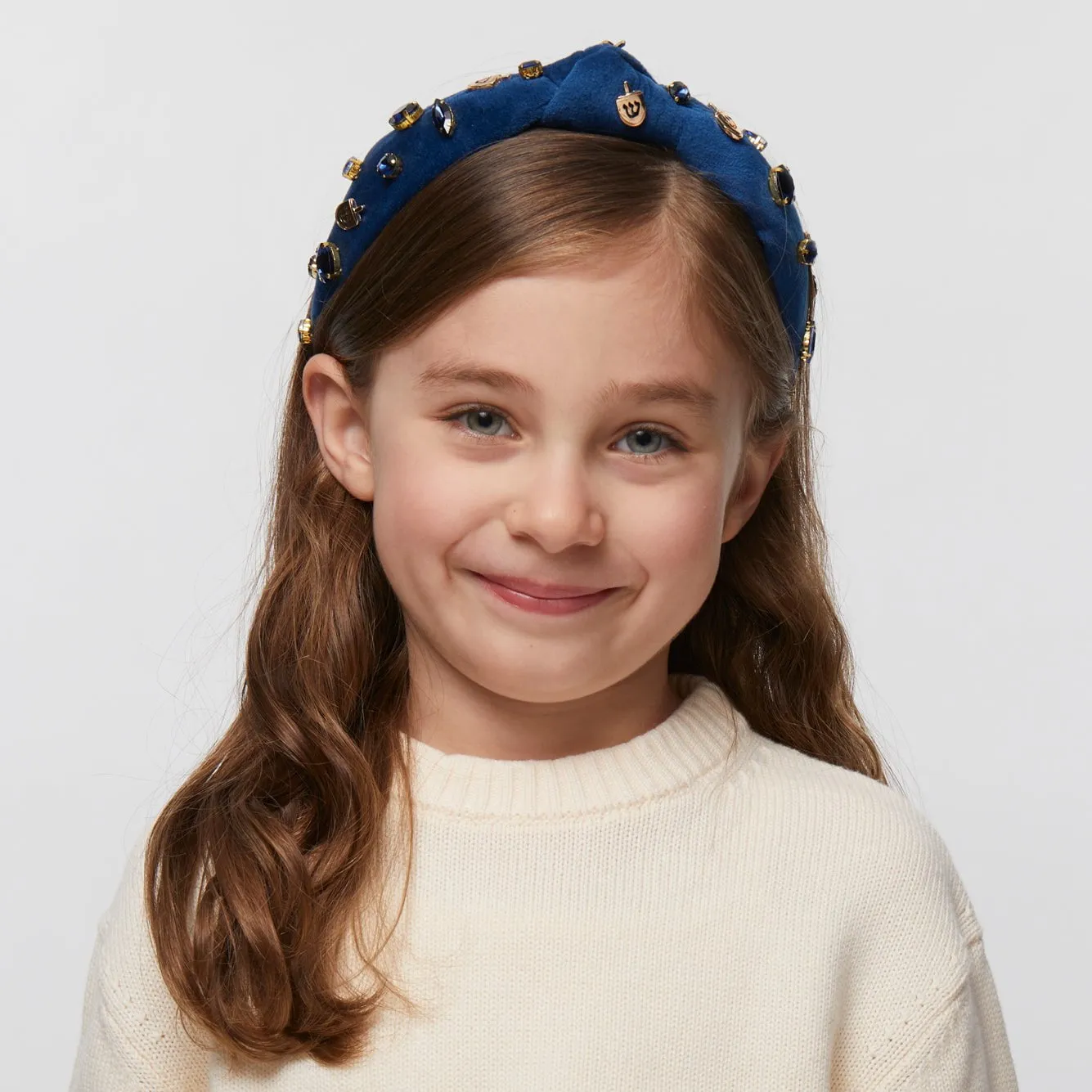 INDIGO KIDS CRYSTAL DREIDEL KNOTTED HEADBAND