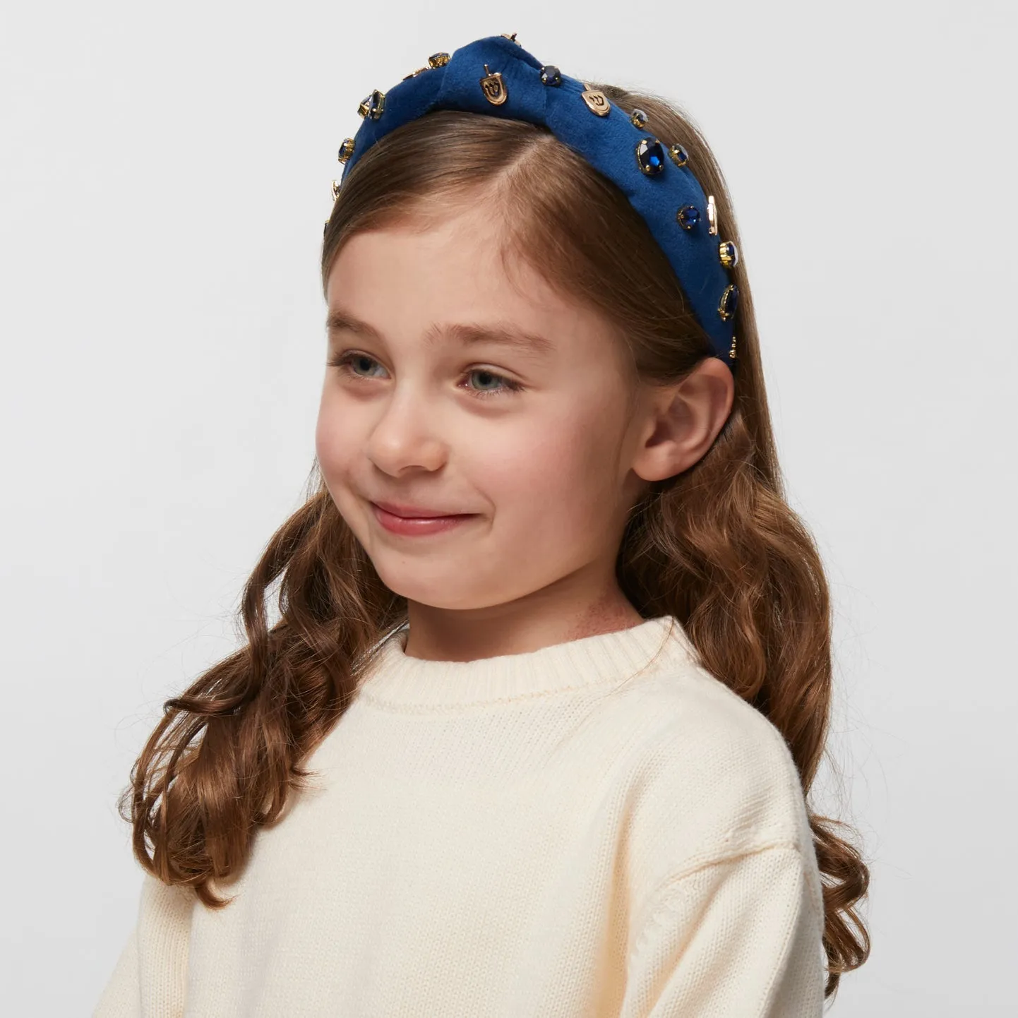 INDIGO KIDS CRYSTAL DREIDEL KNOTTED HEADBAND