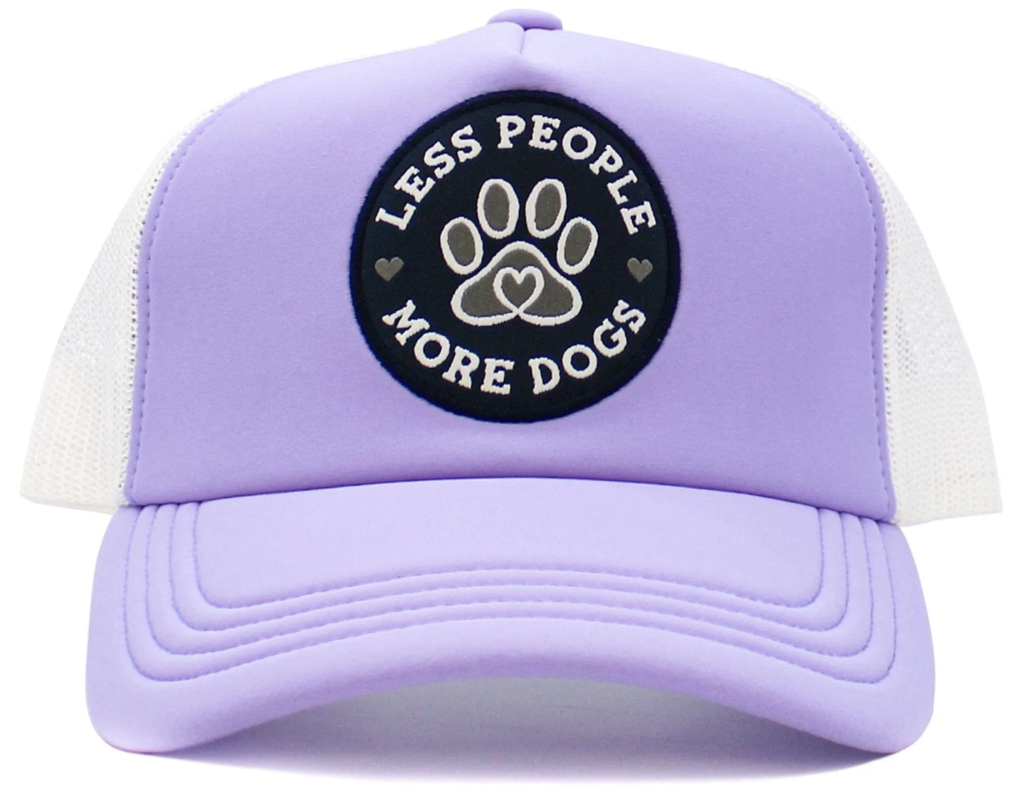 KBV1580 Less People More Dogs Meshback Trucker Cap