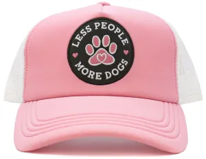 KBV1580 Less People More Dogs Meshback Trucker Cap