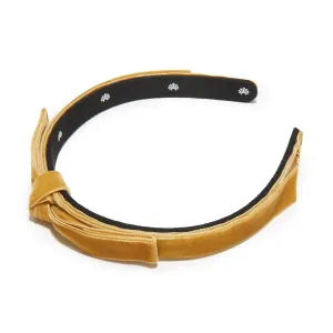 KHAKI BARDOT SLIM RIBBON HEADBAND