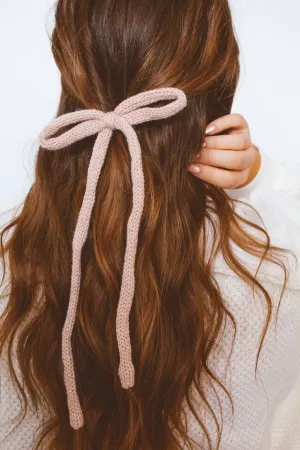 Knit Long Bow Clip