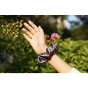 Large Silk Scrunchies Dark Grey