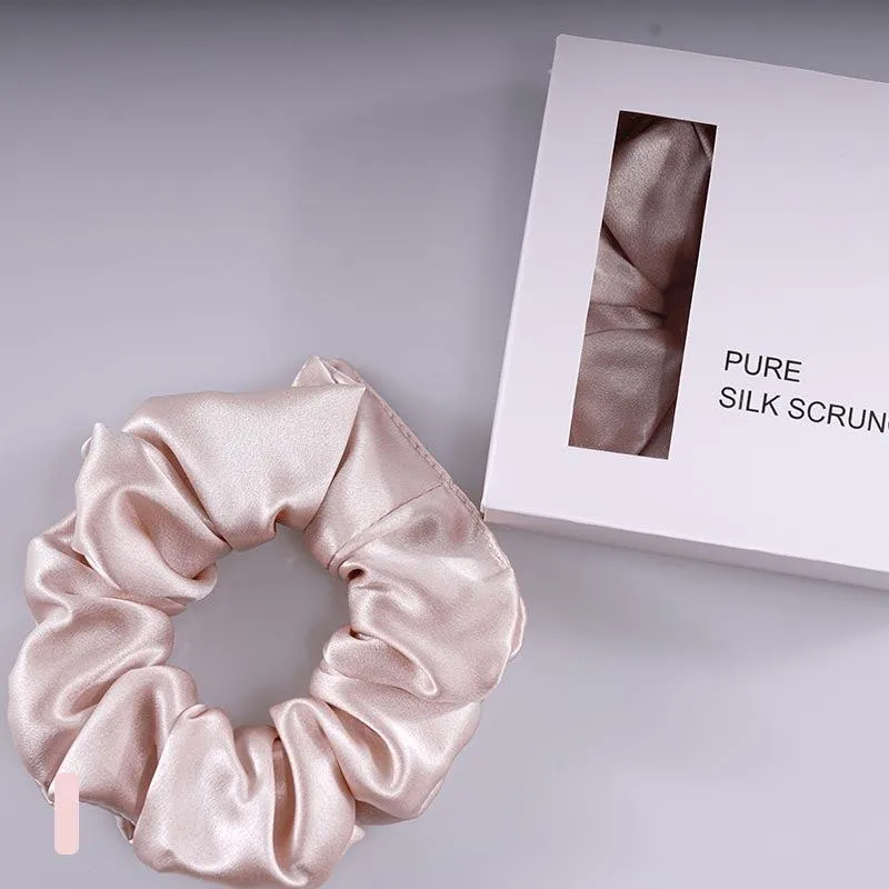 Large Silk Scrunchies - Nude - Dropshipping