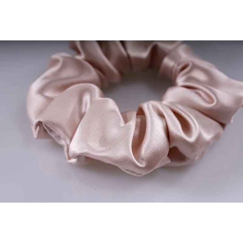 Large Silk Scrunchies - Nude - Dropshipping