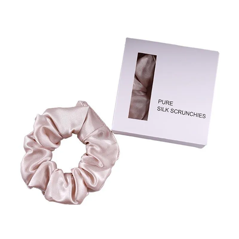 Large Silk Scrunchies - Nude - Dropshipping