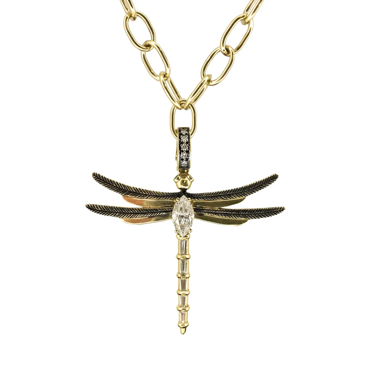 Meredith's 18kt Green Gold Dragonfly Charm