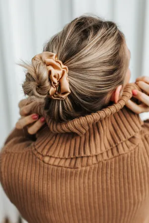 Natural silk scrunchie Golden Palm - sample sale