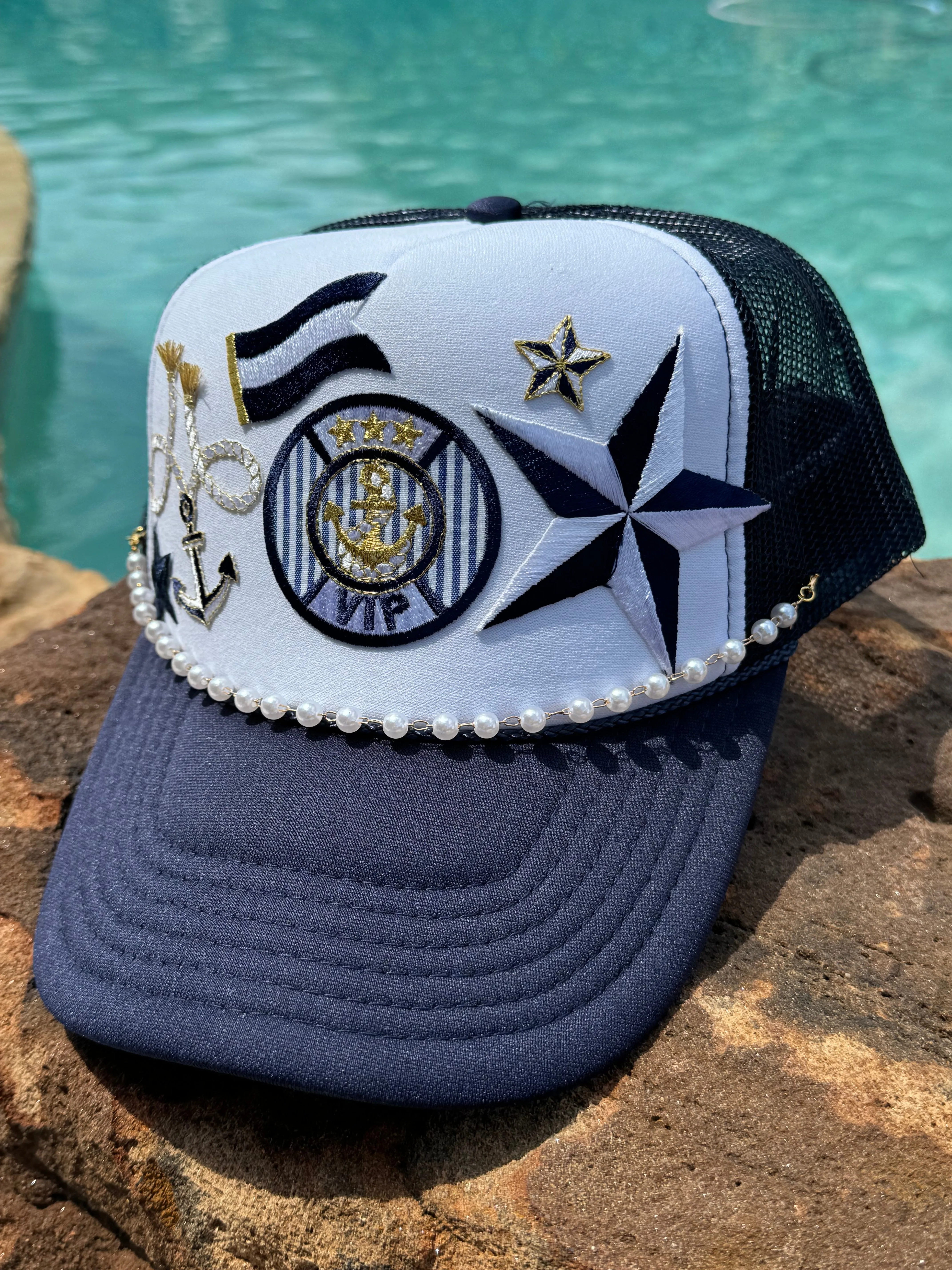 Nautical Sailboat Themed Trucker Hats