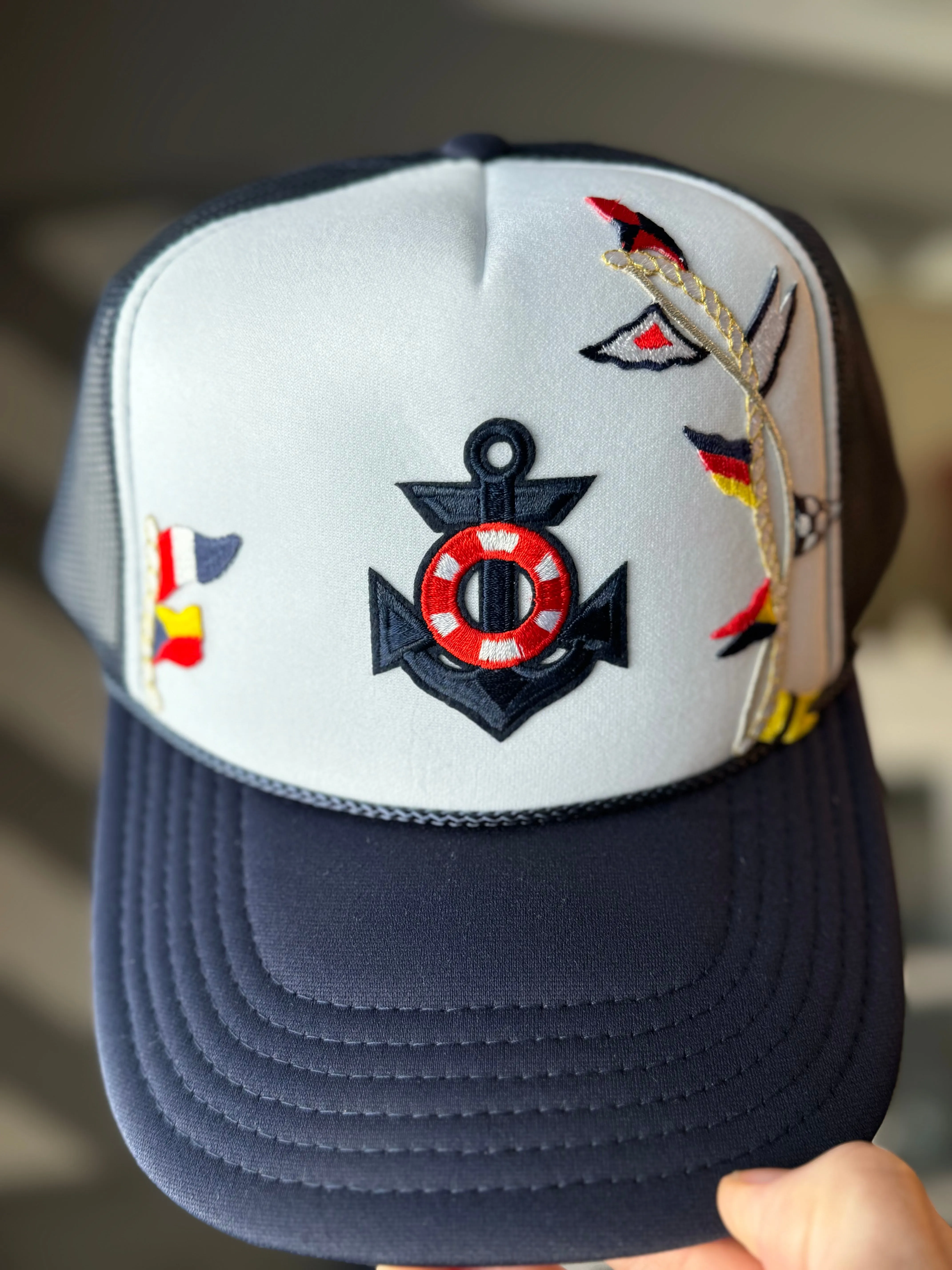 Nautical Sailboat Themed Trucker Hats